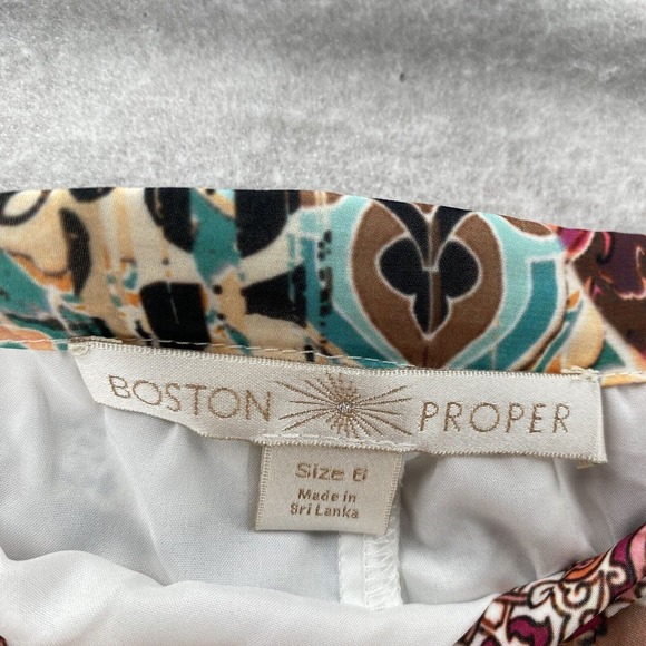 NWT Boston Proper Boho Maxi Skirt Sz 6 Colorful Abstract Flowy Southwestern - Picture 10 of 16